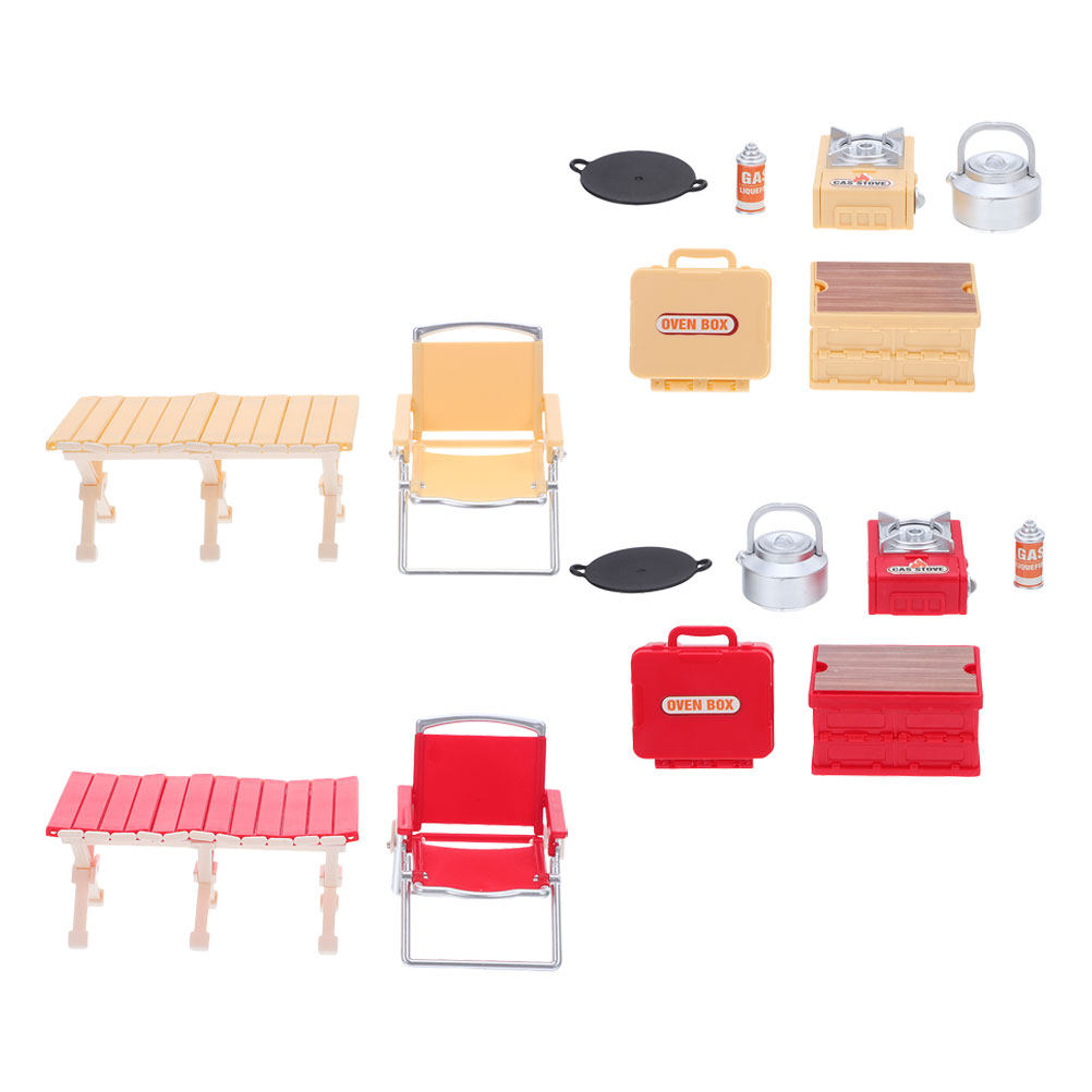 Camping Cooking Kids - 2Sets Folding Chair Miniature Camping Playset