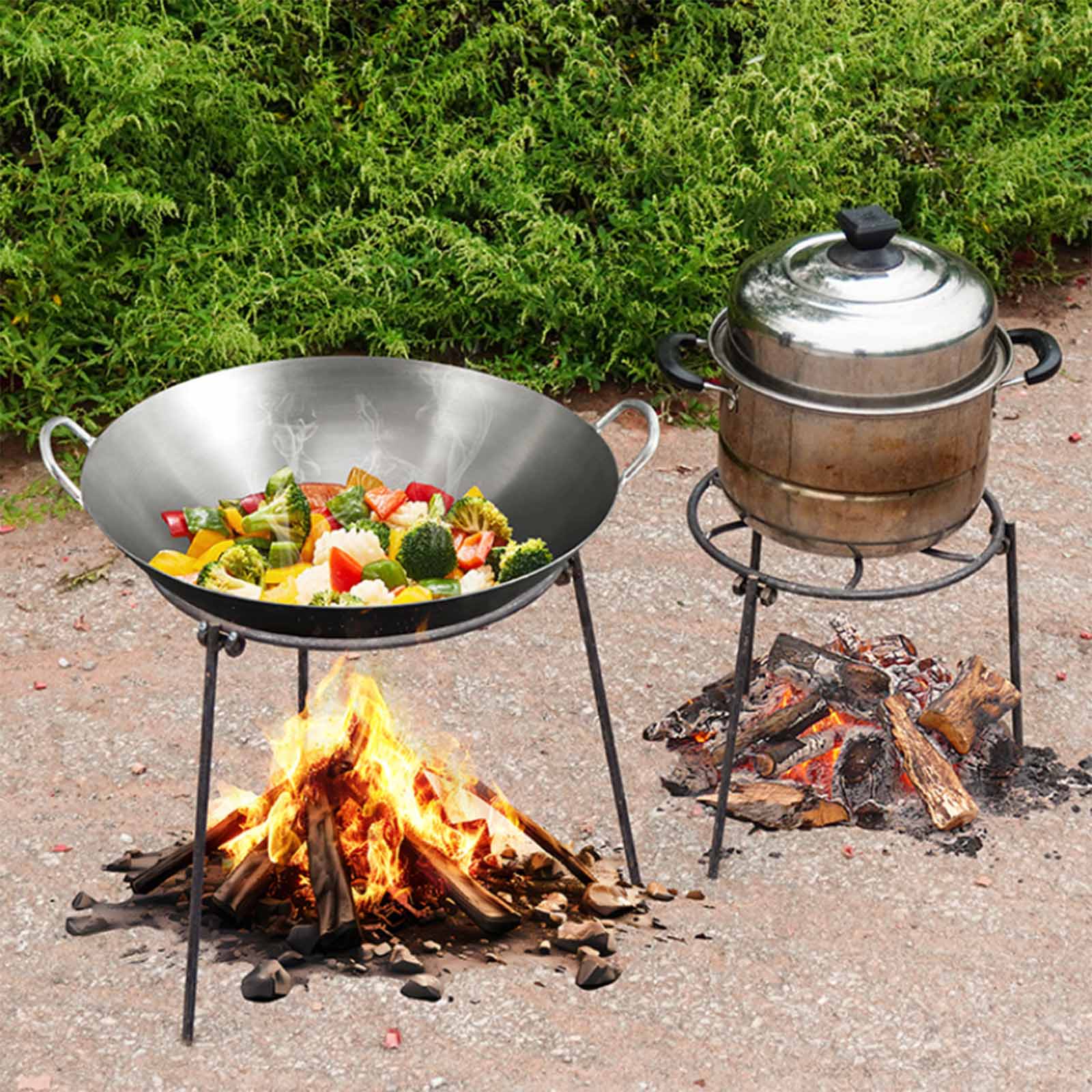 Camping Cooking Pot Tripod - Campfire Tripod Folding Grill Stand Portable