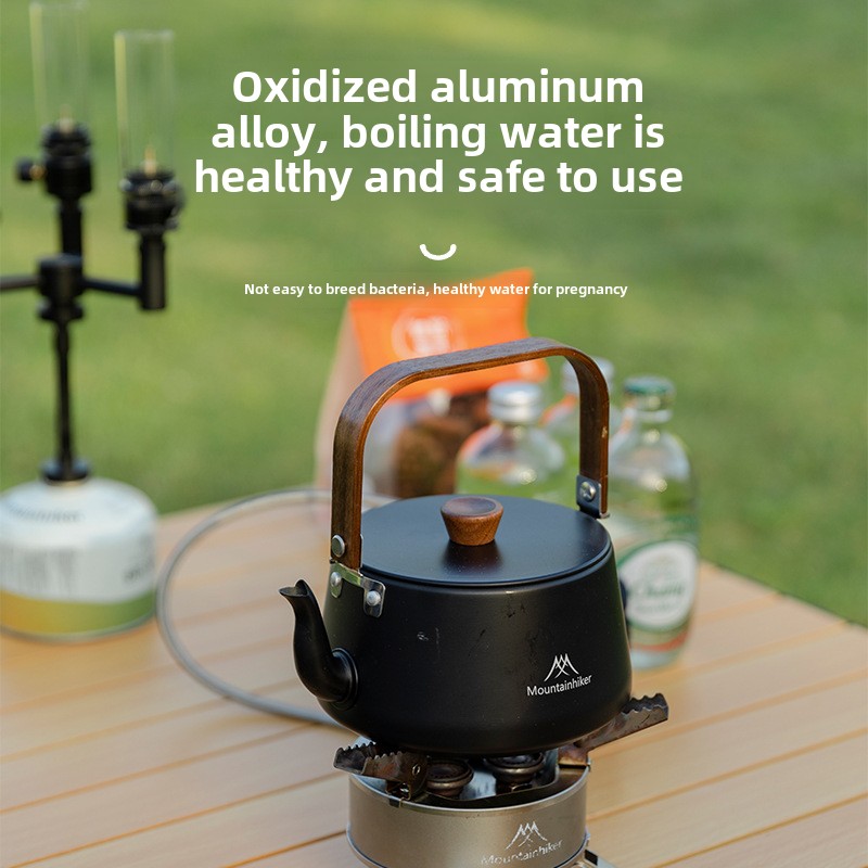 Camping Cooking Set Lightweight - MOUNTAINHIKER New 1.1L Lightweight Portable Aluminum