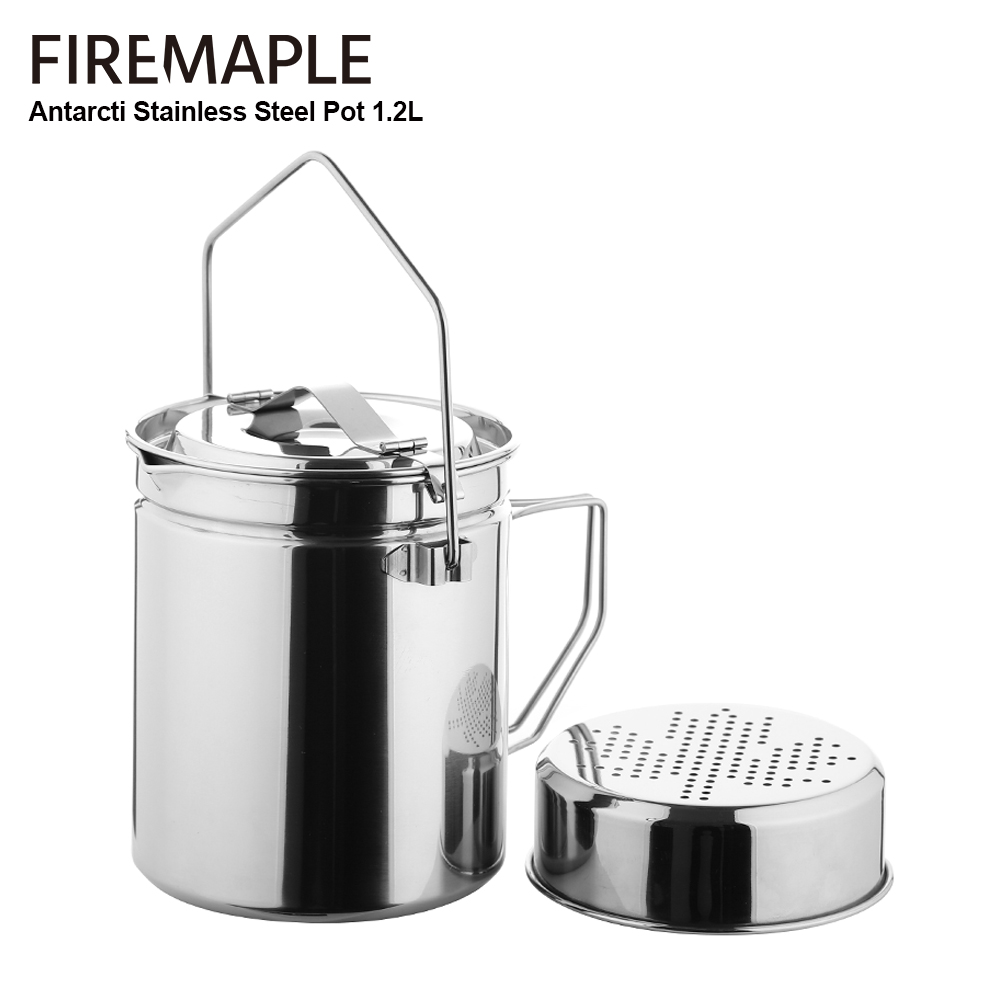 Camping Cooking Unit - Lửa-Phong 1.2L Nồi Xửng Hấp Inox
