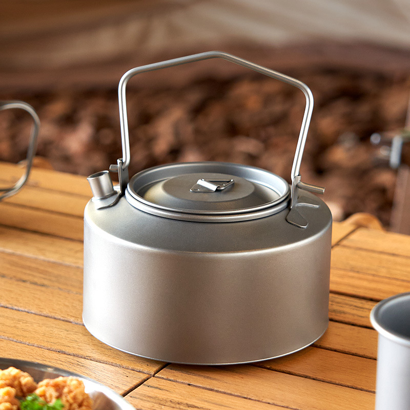 Camping Cooking Set - Camping Water Cooking Kettle Titanium Kettle