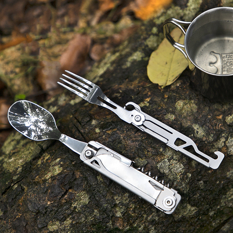 Multi-function Camping Fork Sp - đánh giá và giá Quechua Camping Cooking Set