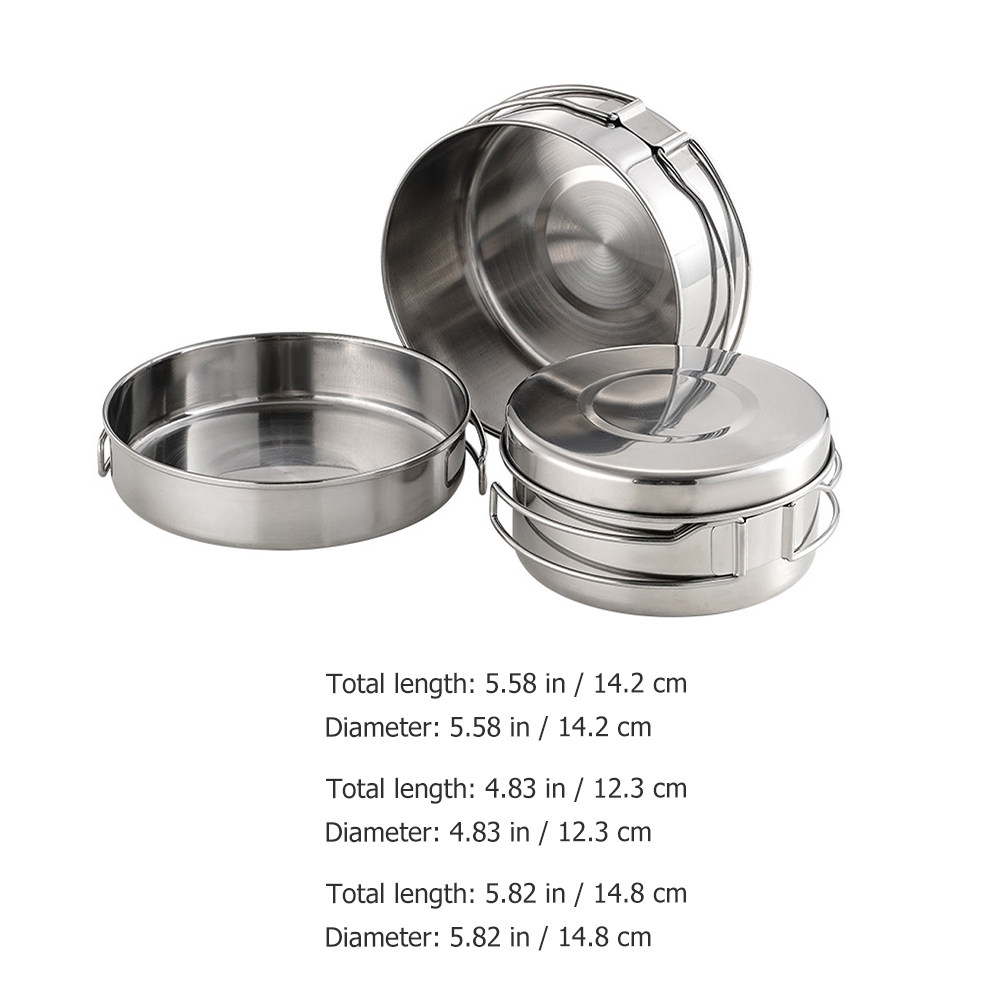 1Set Stainless Steel Camping C - đánh giá và giá Camping Cooking Set