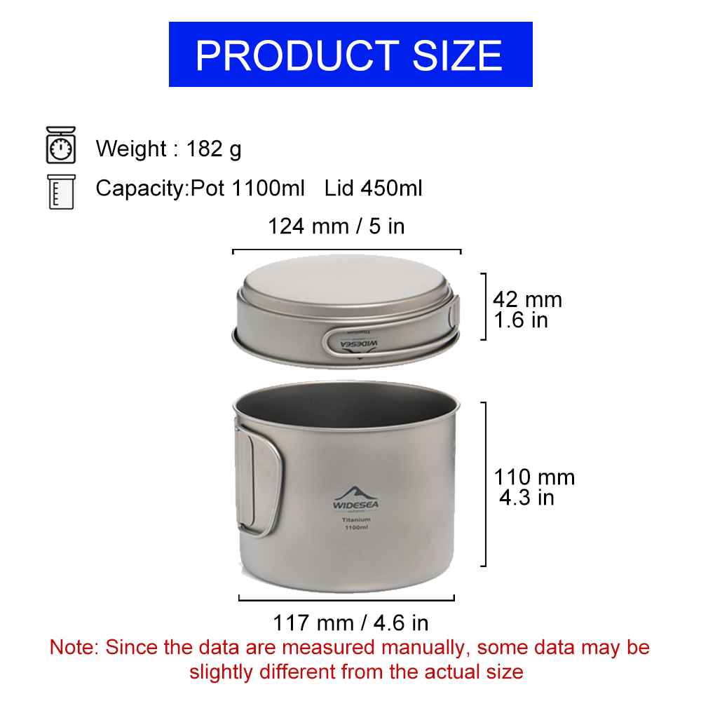 Widesea Ultralight Titanium Ca - đánh giá và giá Camping Cooking Set Non Stick
