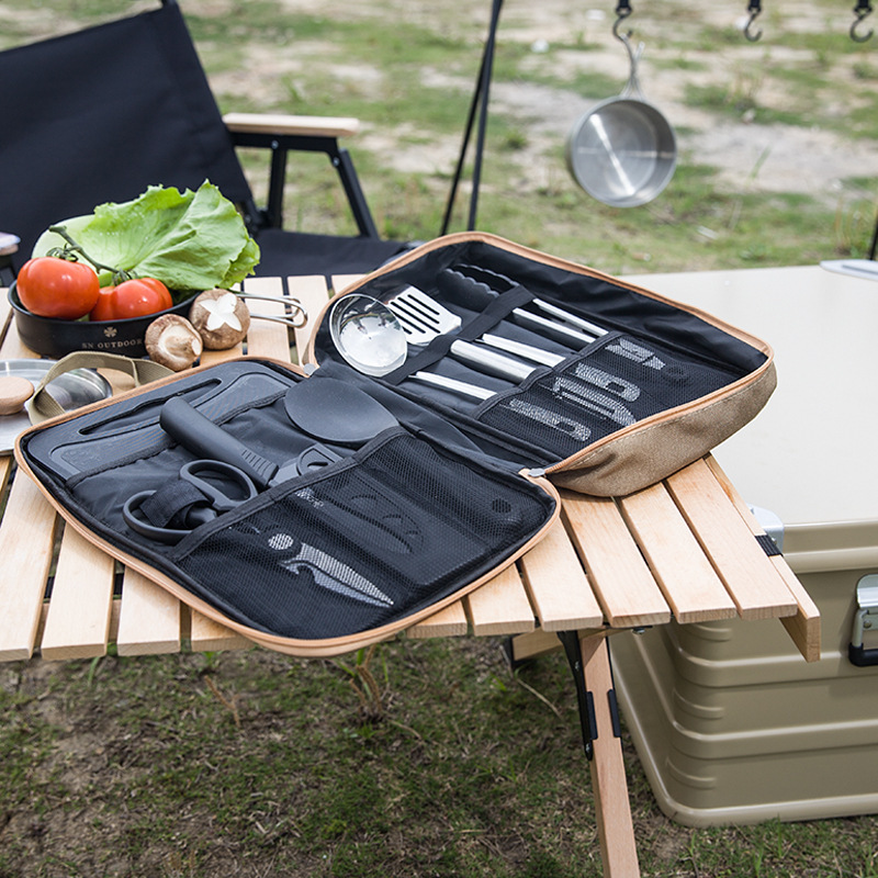 8pcs Camping Kitchen Cookware  - đánh giá và giá Camping Cooking Unit