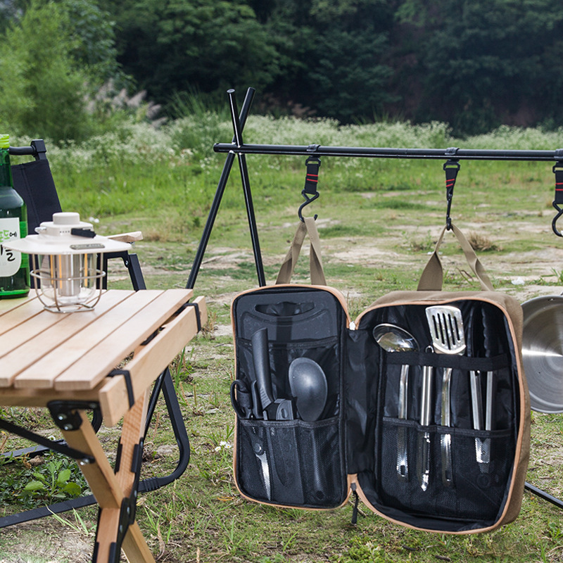 8pcs Camping Kitchen Cookware  - đánh giá và giá Camping Cooking Unit