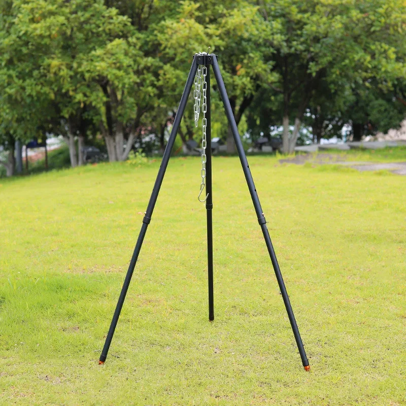 1Pc Outdoor Bonfire Tripod Cam - đánh giá và giá Camping Cooking Pot Tripod