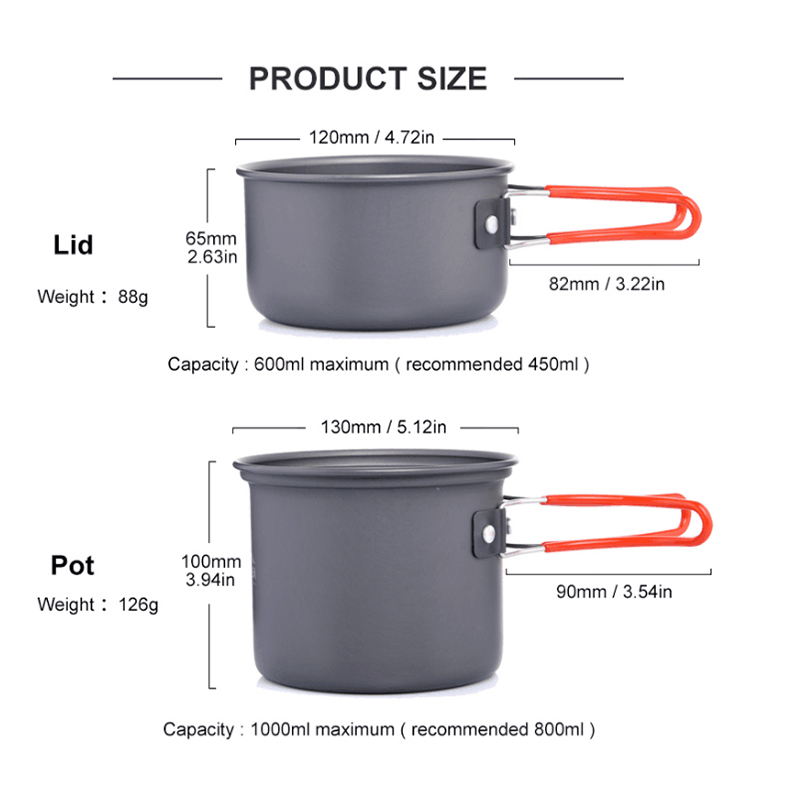 Widesea Camping Cooking Utensi - đánh giá và giá Quechua Camping Cooking Set