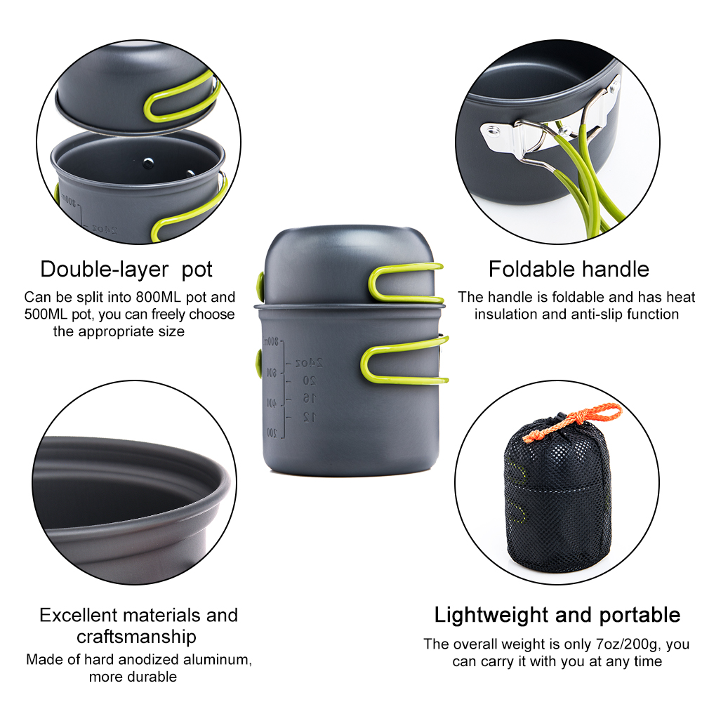 Widesea Camping Cooking Utensi - đánh giá và giá Quechua Camping Cooking Set