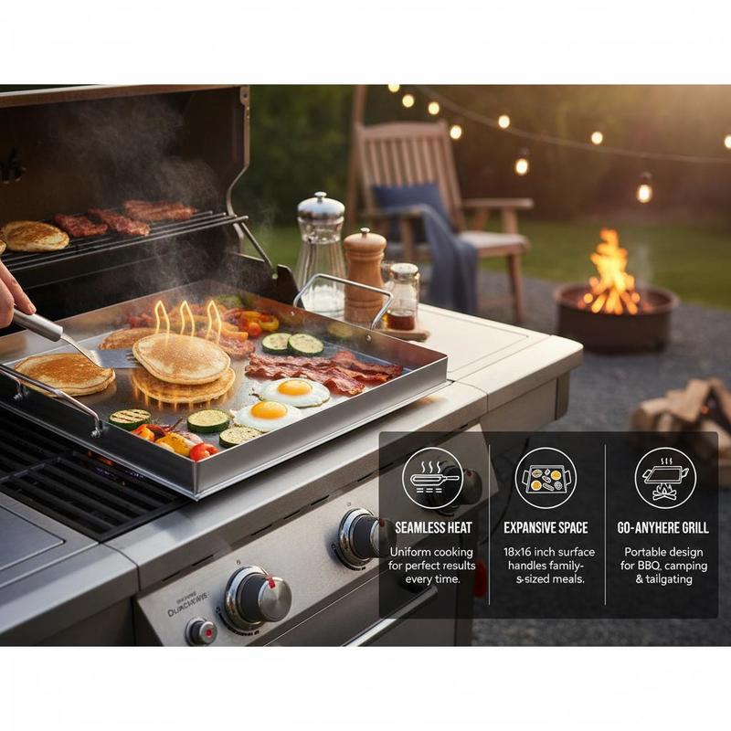 Universal Flat Top Griddle 18x - đánh giá và giá Camping Cooking Set