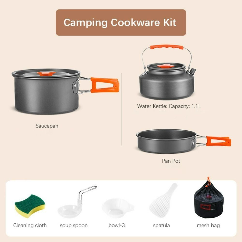 Aluminum Alloy Camping Cookwar - đánh giá và giá Camping Cooking Set Non Stick