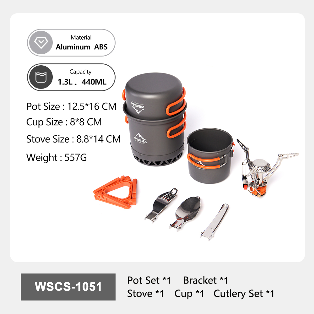 Widesea Portable Camping Cookw - đánh giá và giá Camping Cooking Ware Set