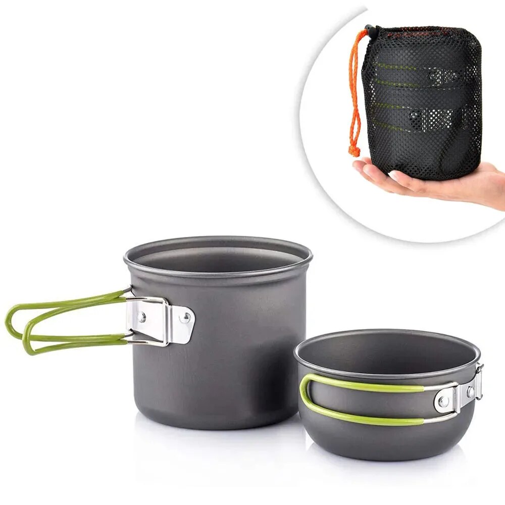 Camping Cookware Mess Kit Ultr - đánh giá và giá Camping Cooking Ware Set