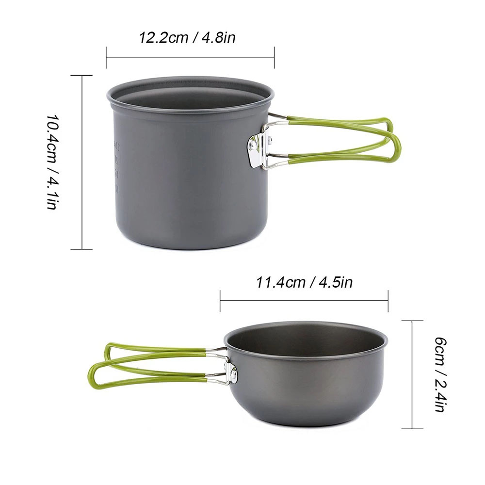Camping Cookware Mess Kit Ultr - đánh giá và giá Camping Cooking Ware Set