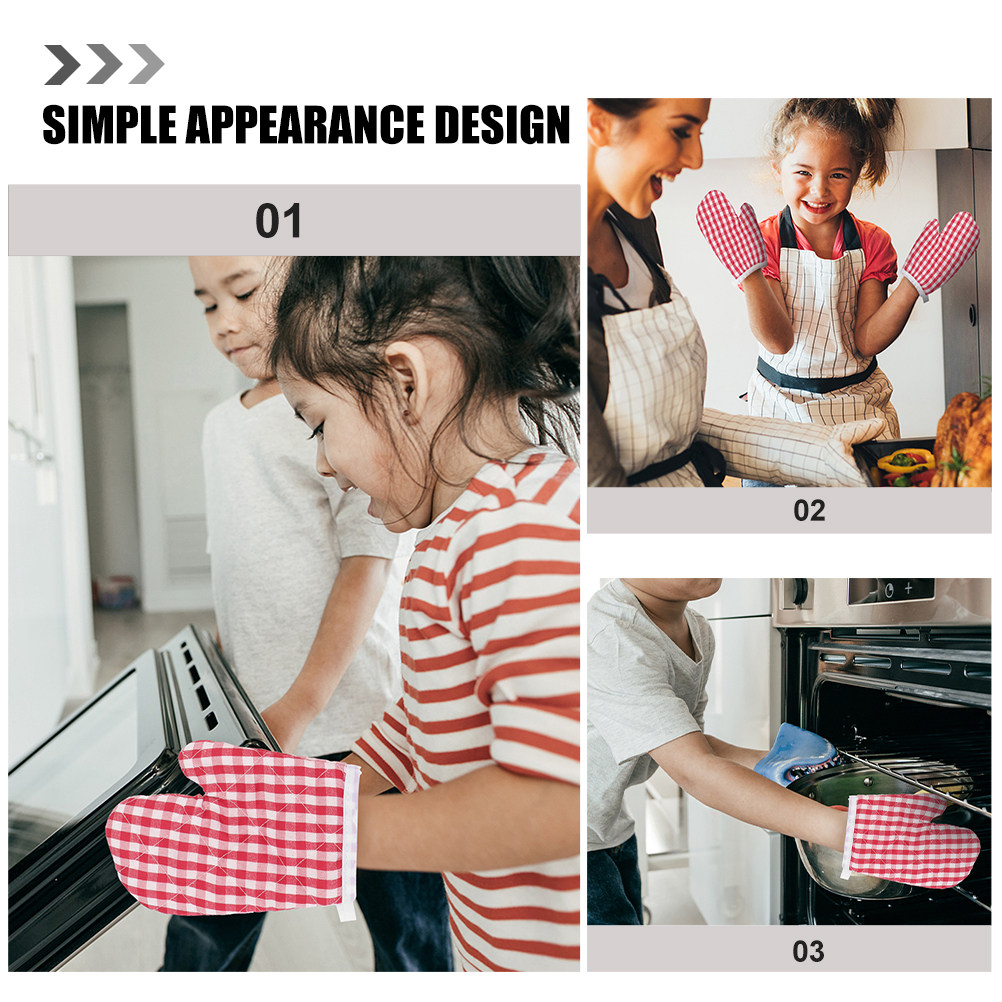 4Pcs Kids Baking Mittens Heat  - đánh giá và giá Camping Cooking Kids