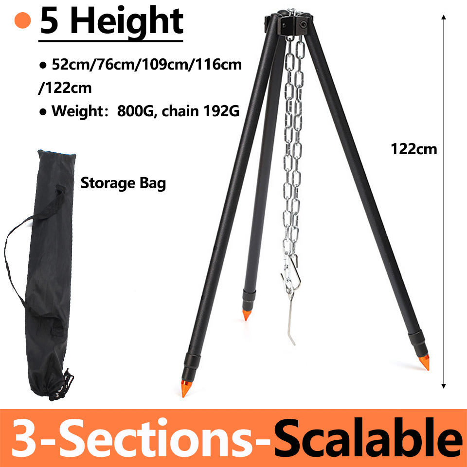 Camping Campfire Tripod for Ha - đánh giá và giá Camping Cooking Pot Tripod