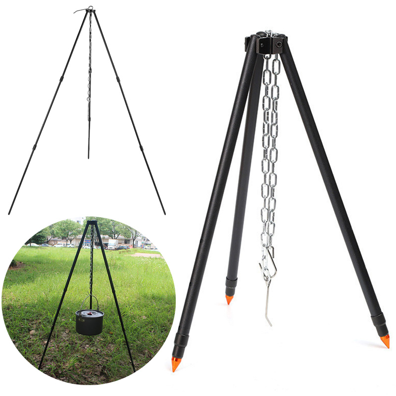 Camping Campfire Tripod for Ha - đánh giá và giá Camping Cooking Pot Tripod