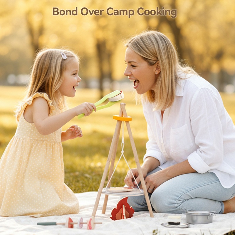 Wooden Kids Camping Barbecue T - đánh giá và giá Camping Cooking Kids