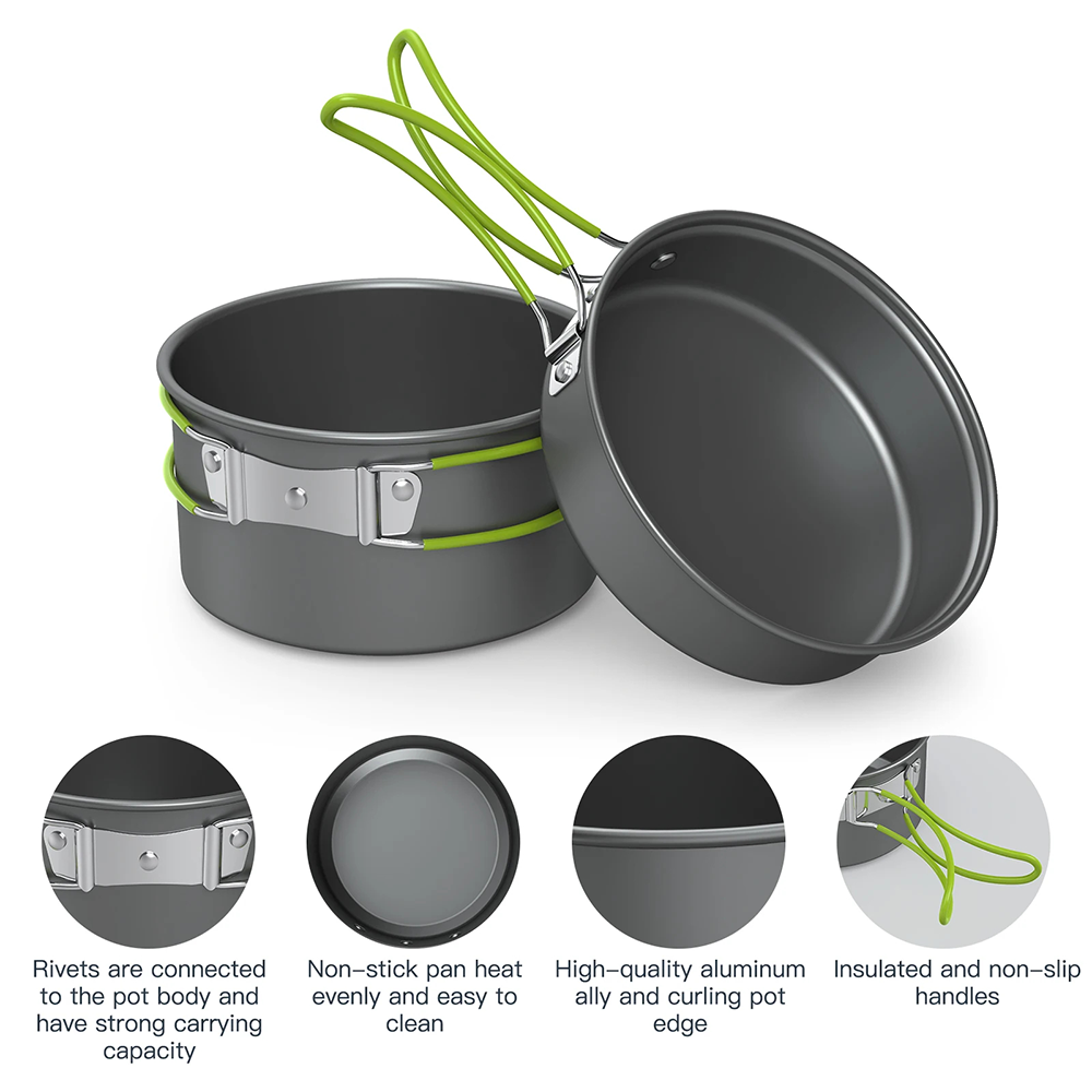 Outdoor Cooking Pot Camping Ut - đánh giá và giá Quechua Camping Cooking Set