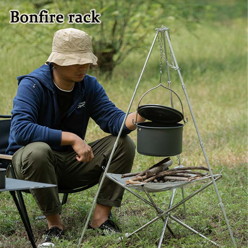 Camping Bonfire Tripod Portabl - đánh giá và giá Camping Cooking Pot Tripod