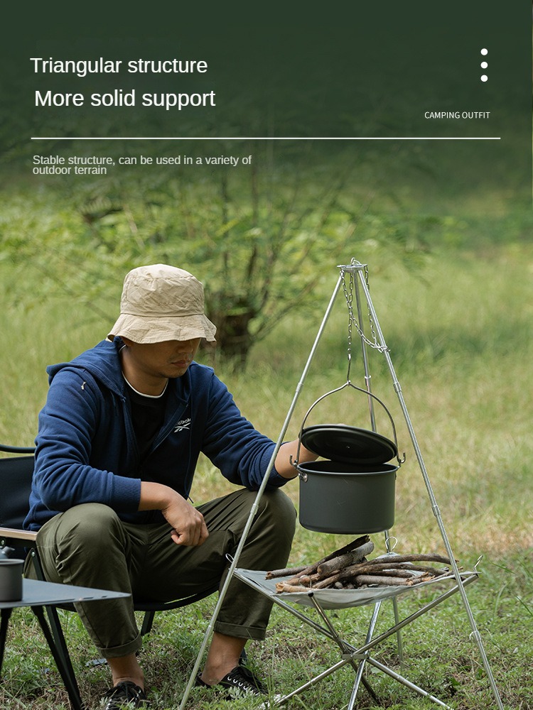 Camping Bonfire Tripod Portabl - đánh giá và giá Camping Cooking Pot Tripod