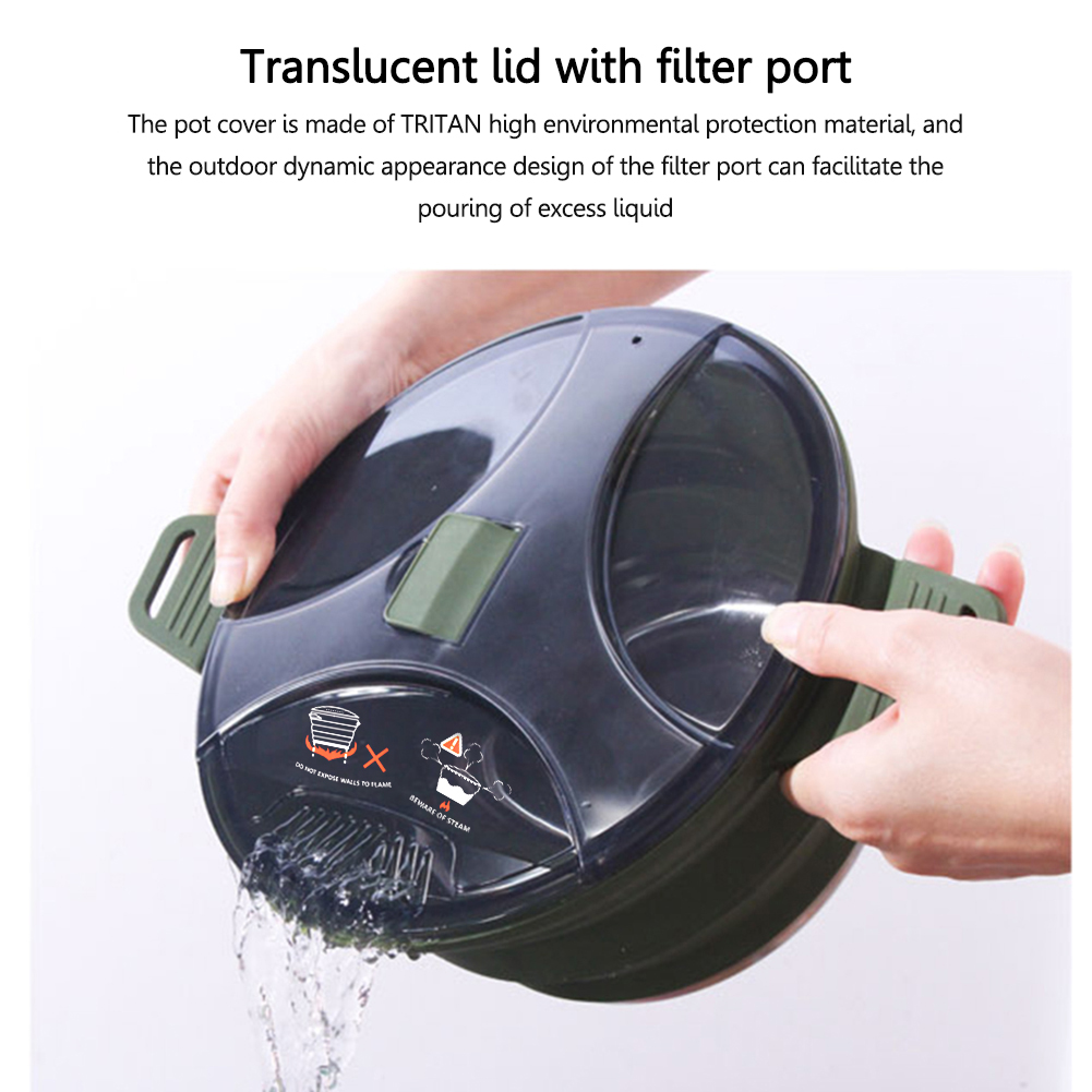Silicone Foldable Camping Pot  - đánh giá và giá Quechua Camping Cooking Set