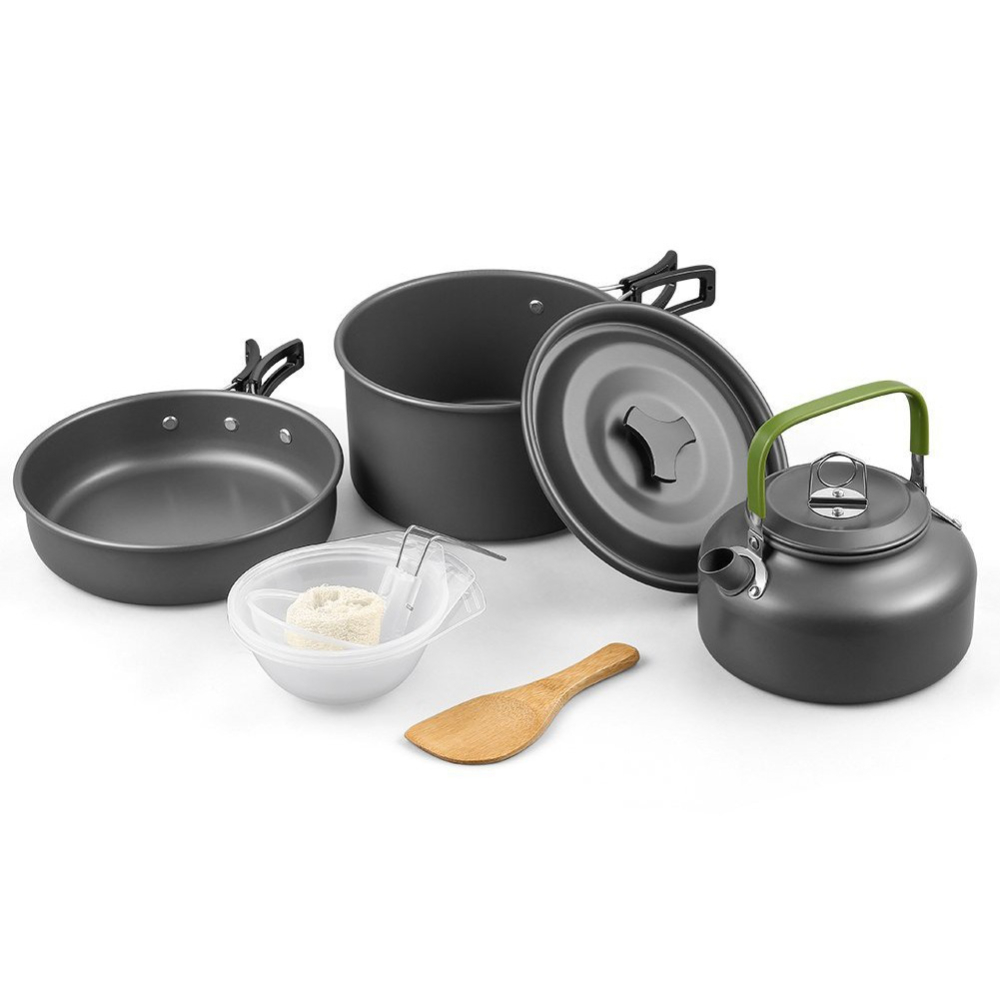 Outdoor camping cookware set a - đánh giá và giá Camping Cooking Set Non Stick