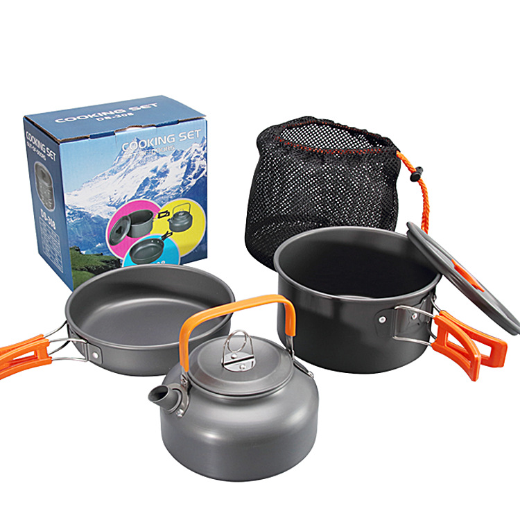 Outdoor camping cookware set a - đánh giá và giá Camping Cooking Set Non Stick