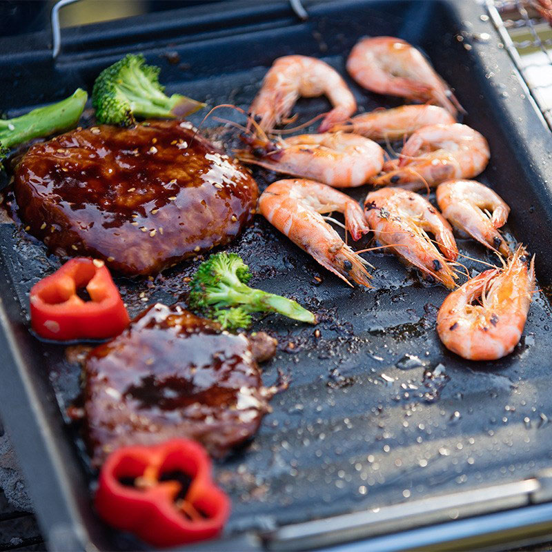 Outdoors Thick Square Grill Pa - đánh giá và giá Camping Cooking Set Non Stick