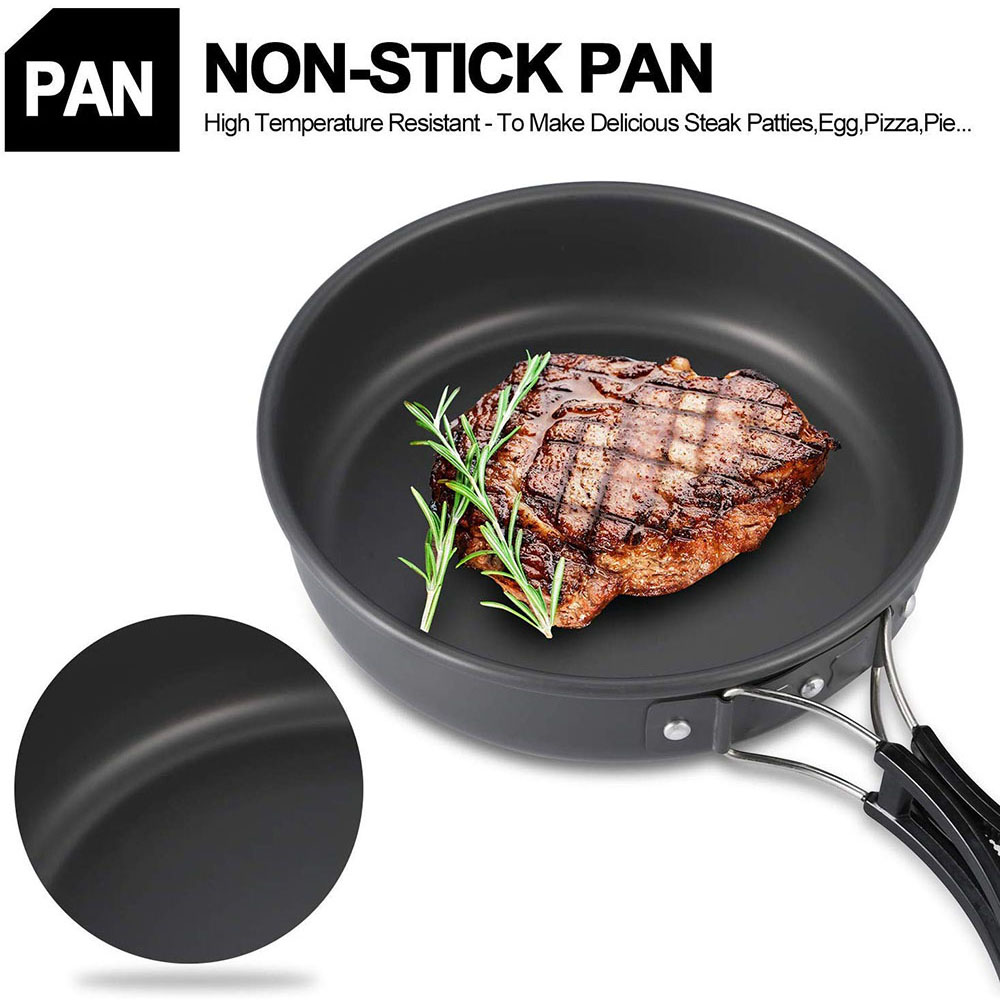 Cắm Trại Bộ Nồi Nhôm Chống Dín - đánh giá và giá Camping Cooking Ware Set