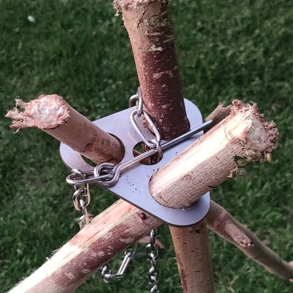 Stainless Steel Camping Tripod - đánh giá và giá Camping Cooking Pot Tripod