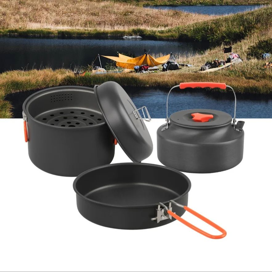 Outdoor Cookware Set Camping C - đánh giá và giá Camping Cooking Set