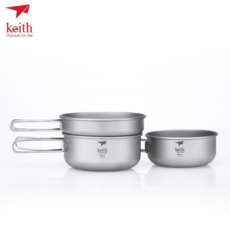 KEITH Titanium Ti6053 3-Piece  - đánh giá và giá Camping Cooking Hot Plate