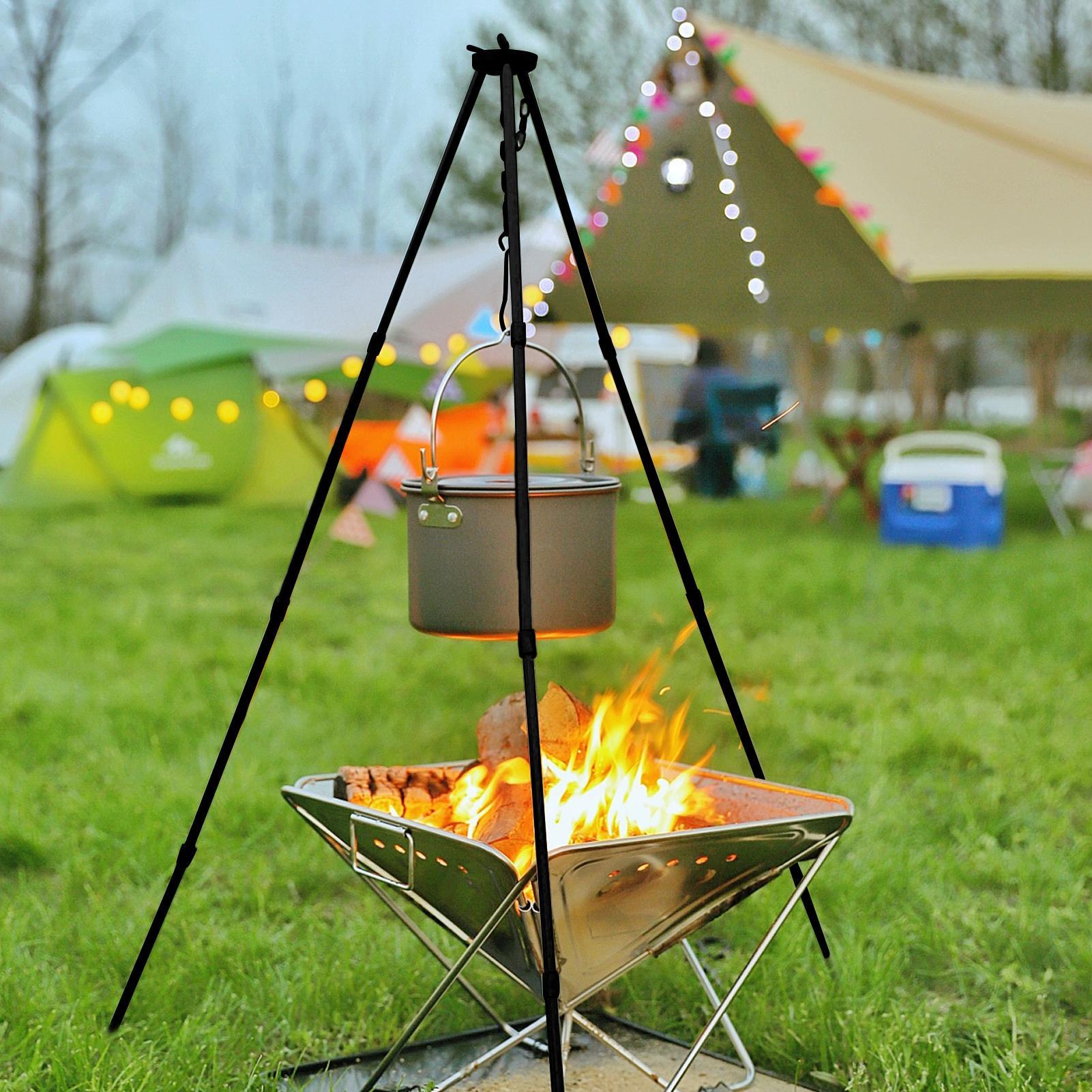 Outdoor Large Bonfire Tripod P - đánh giá và giá Camping Cooking Pot Tripod