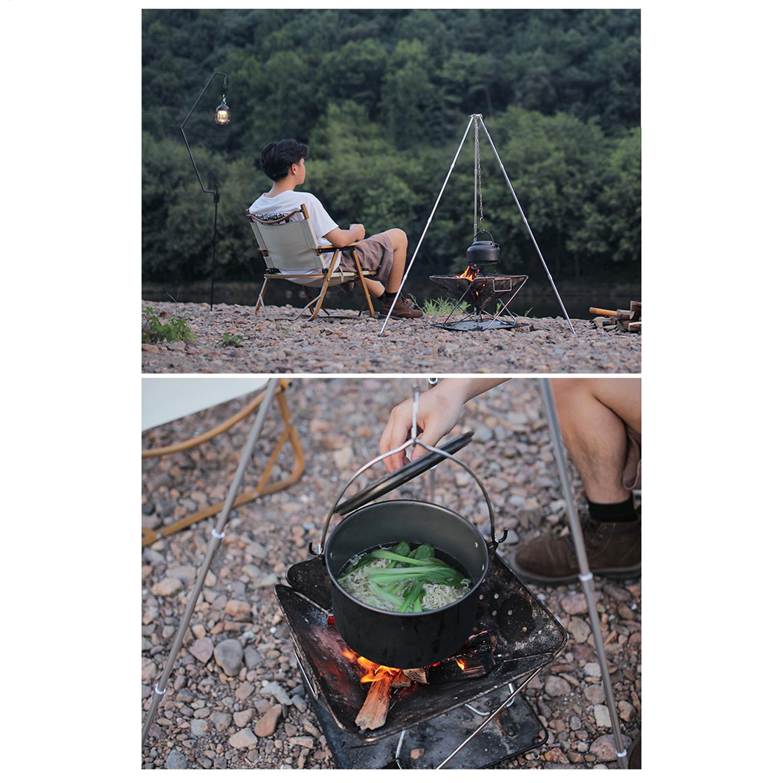 Outdoor Large Bonfire Tripod P - đánh giá và giá Camping Cooking Pot Tripod