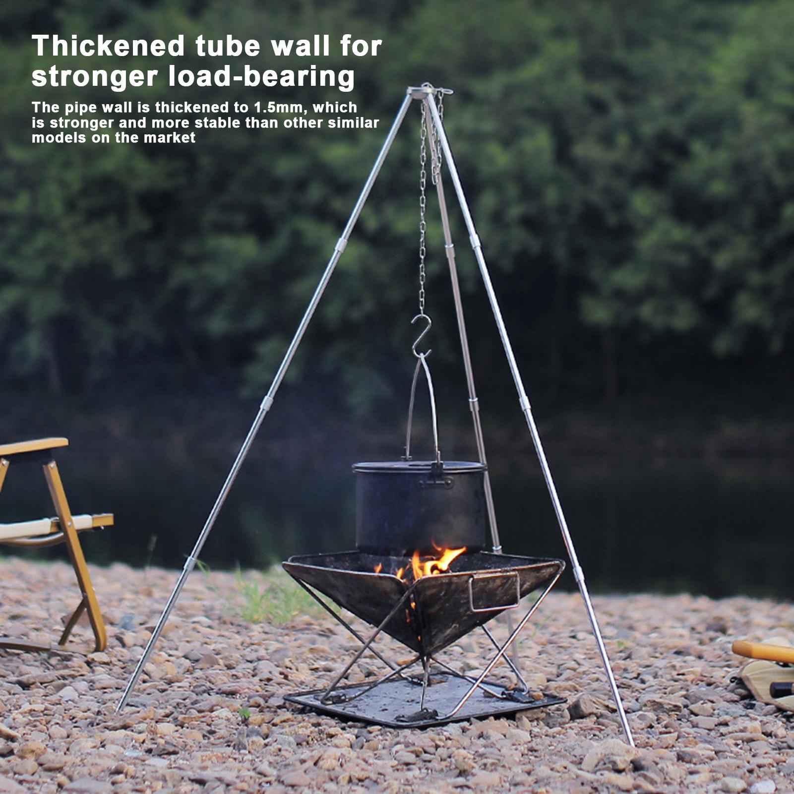 Outdoor Large Bonfire Tripod P - đánh giá và giá Camping Cooking Pot Tripod