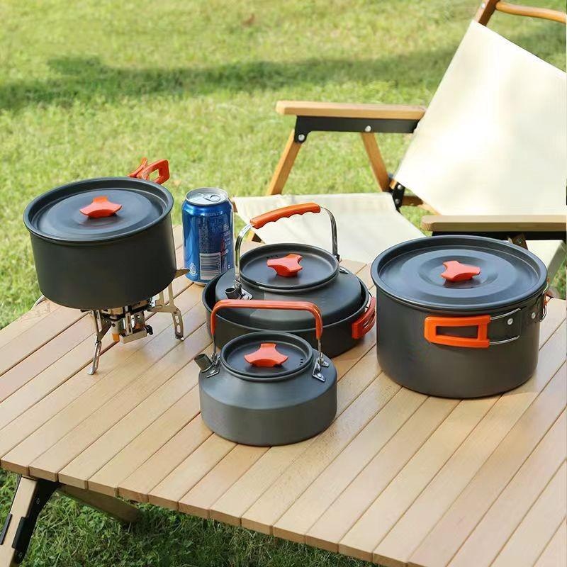 Portable Aluminum Camping Cook - đánh giá và giá Camping Cooking Ware Set