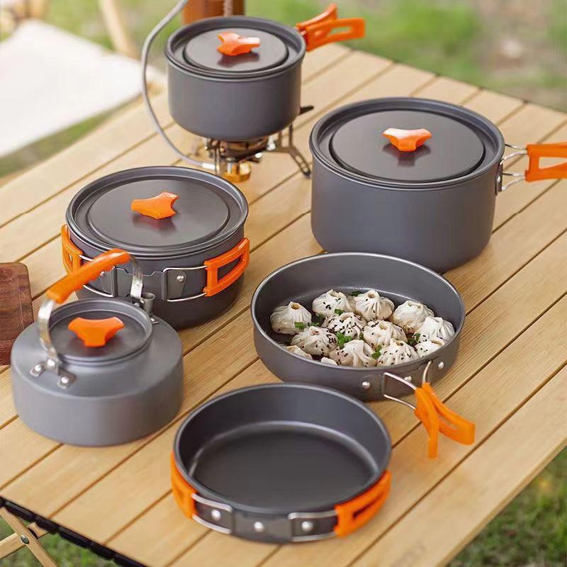 Portable Aluminum Camping Cook - đánh giá và giá Camping Cooking Ware Set
