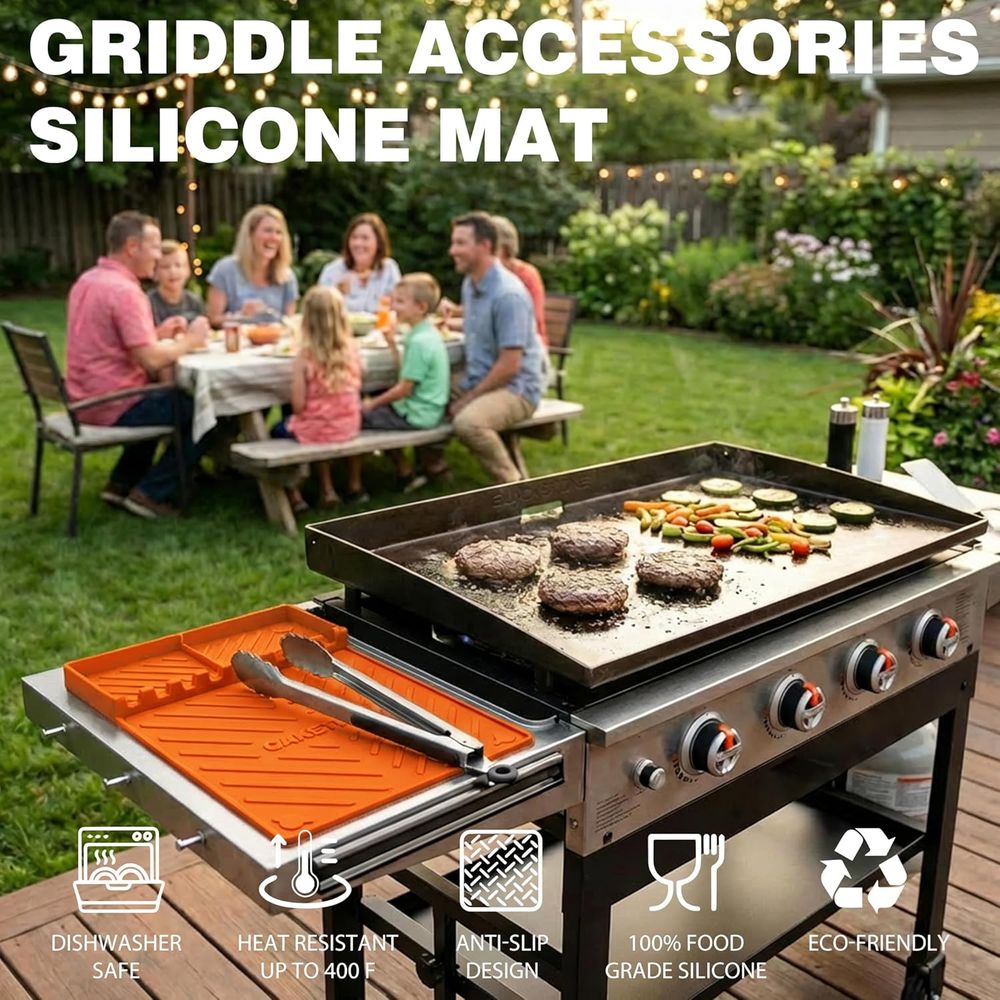 Silicone Grill Mats or Griddle - đánh giá và giá Camping Cooking Area