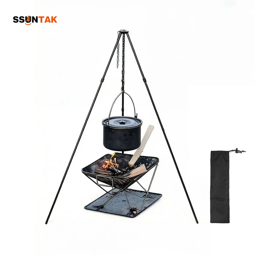 SSUNTAK Portable Detachable Ca - đánh giá và giá Camping Cooking Pot Tripod