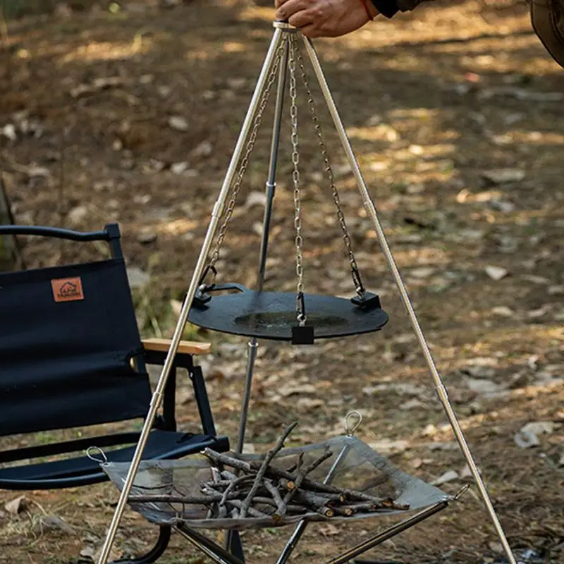 Aluminum Camping Bonfire Tripo - đánh giá và giá Camping Cooking Pot Tripod