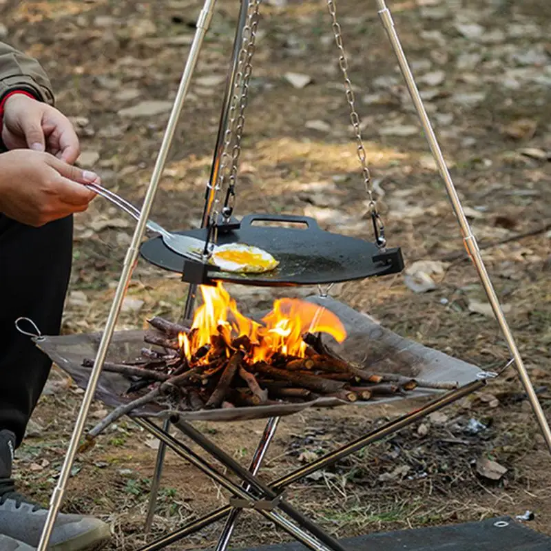 Aluminum Camping Bonfire Tripo - đánh giá và giá Camping Cooking Pot Tripod