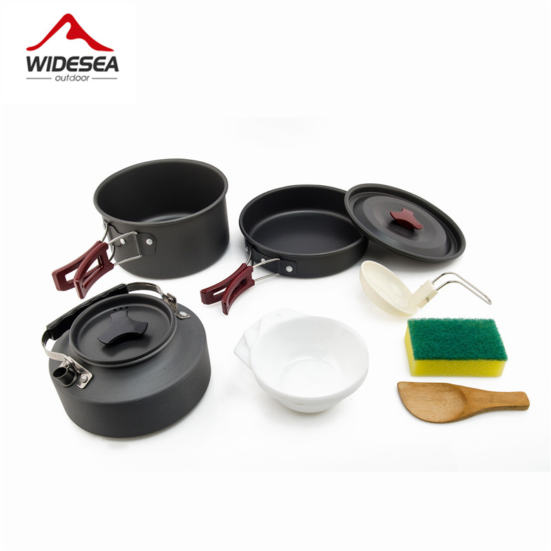 Widesea Camping Cookware Set O - đánh giá và giá Quechua Camping Cooking Set