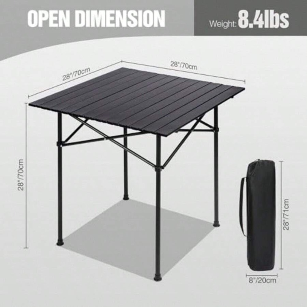 Roll Up Camping Table Folds Fl - đánh giá và giá Camping Cooking Requirements