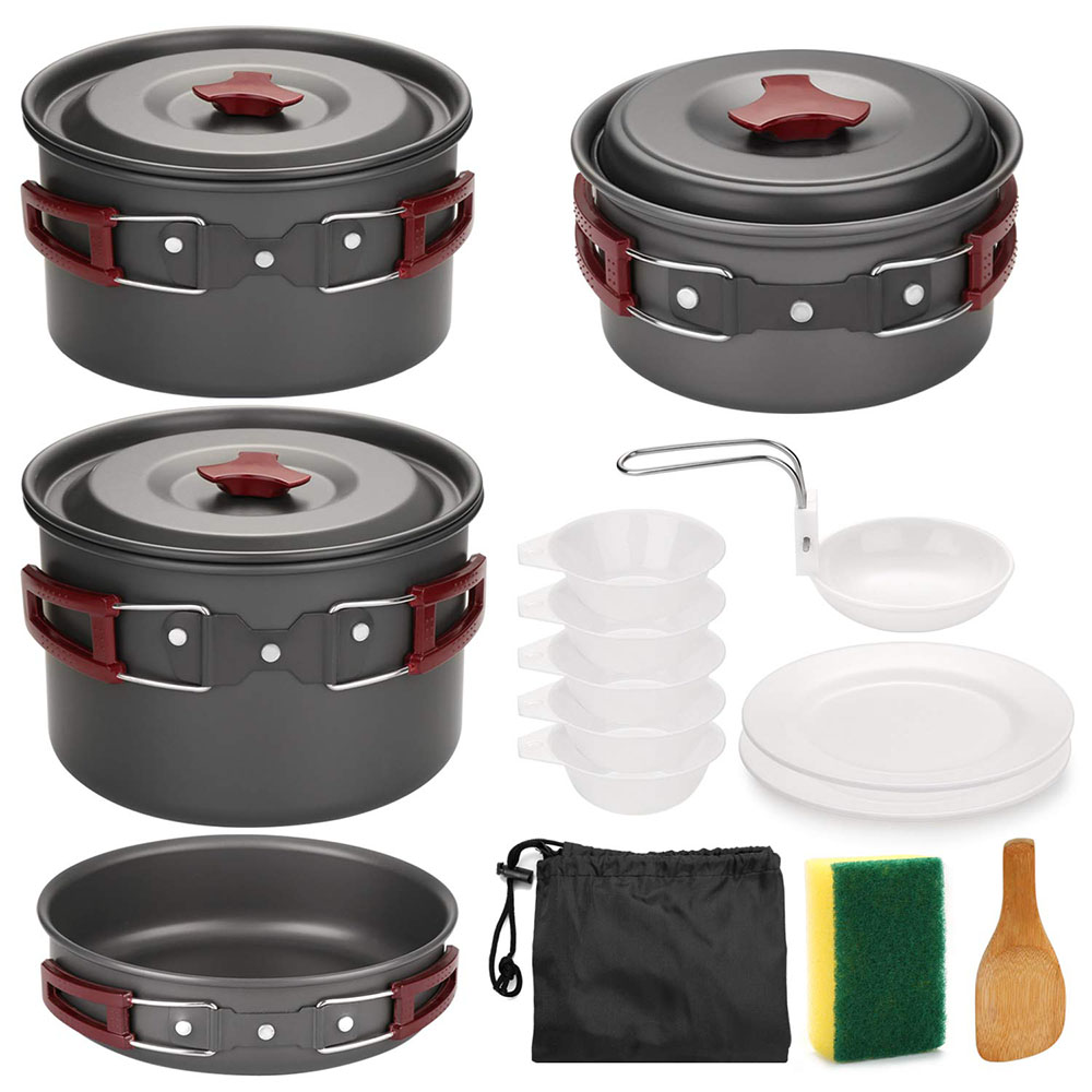 Outdoor Camping Cookware Kit N - đánh giá và giá Camping Cooking Unit