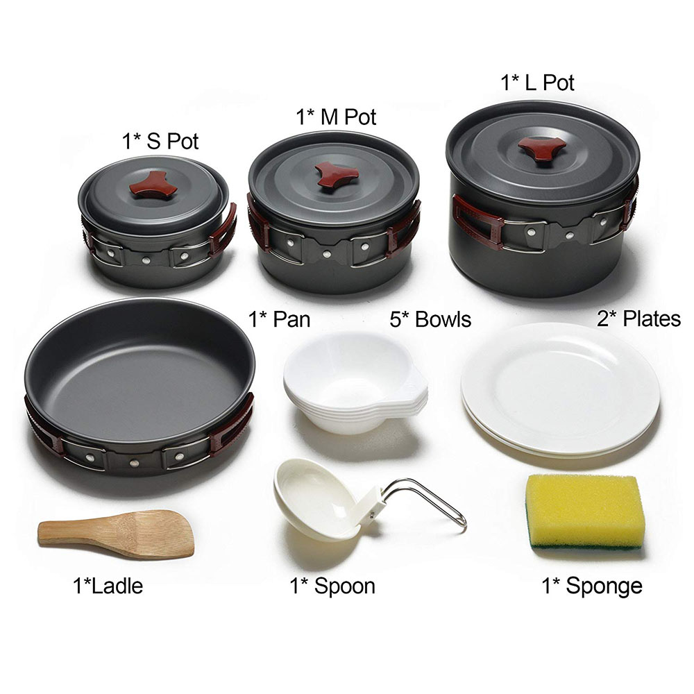 Outdoor Camping Cookware Kit N - đánh giá và giá Camping Cooking Unit