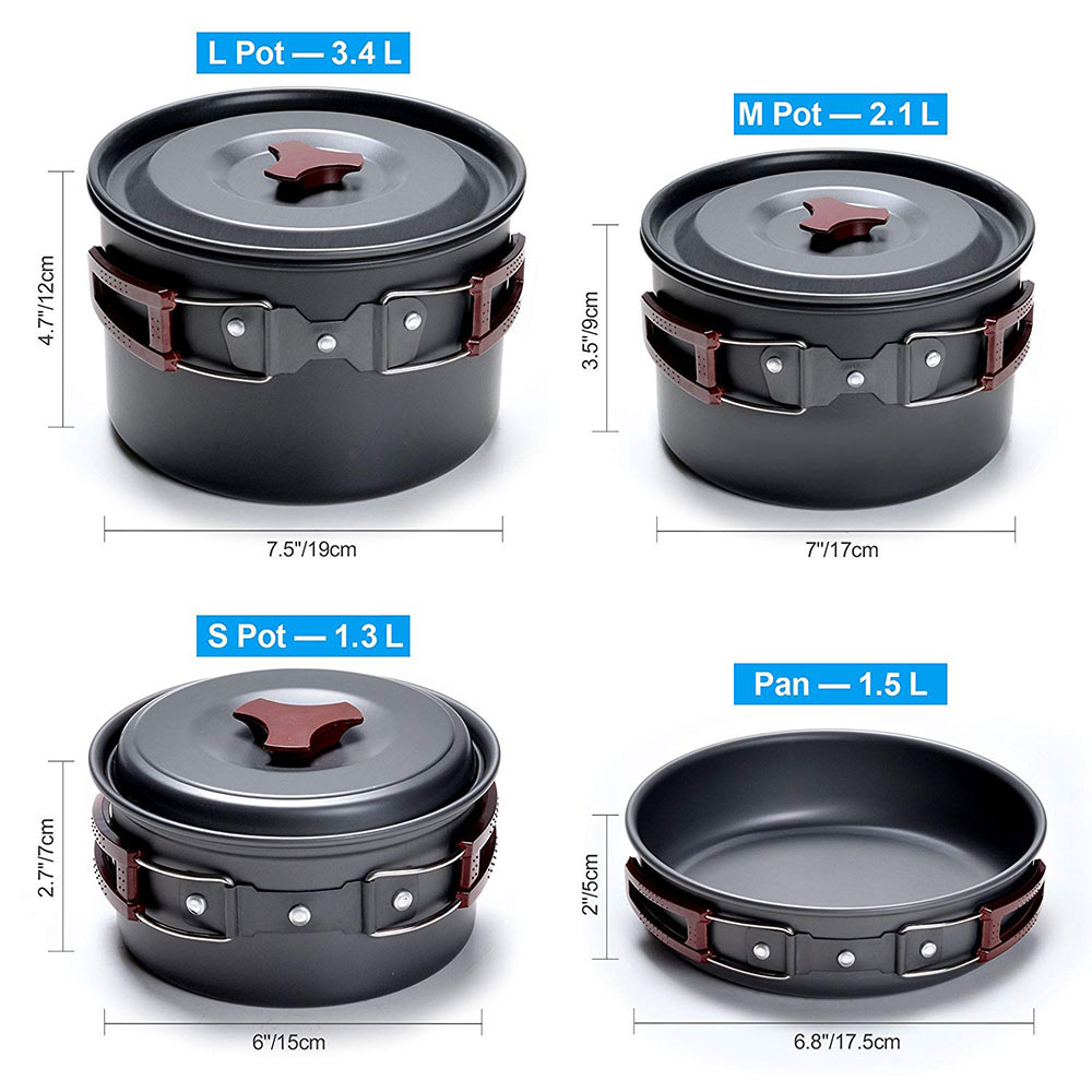 Outdoor Camping Cookware Kit N - đánh giá và giá Camping Cooking Unit