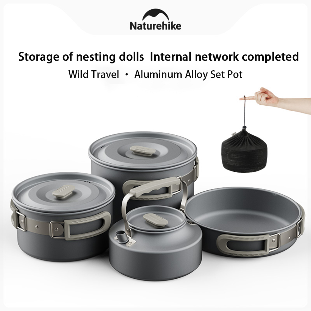 Naturehike Outdoor Pot Set,Cam - đánh giá và giá Camping Cooking Set