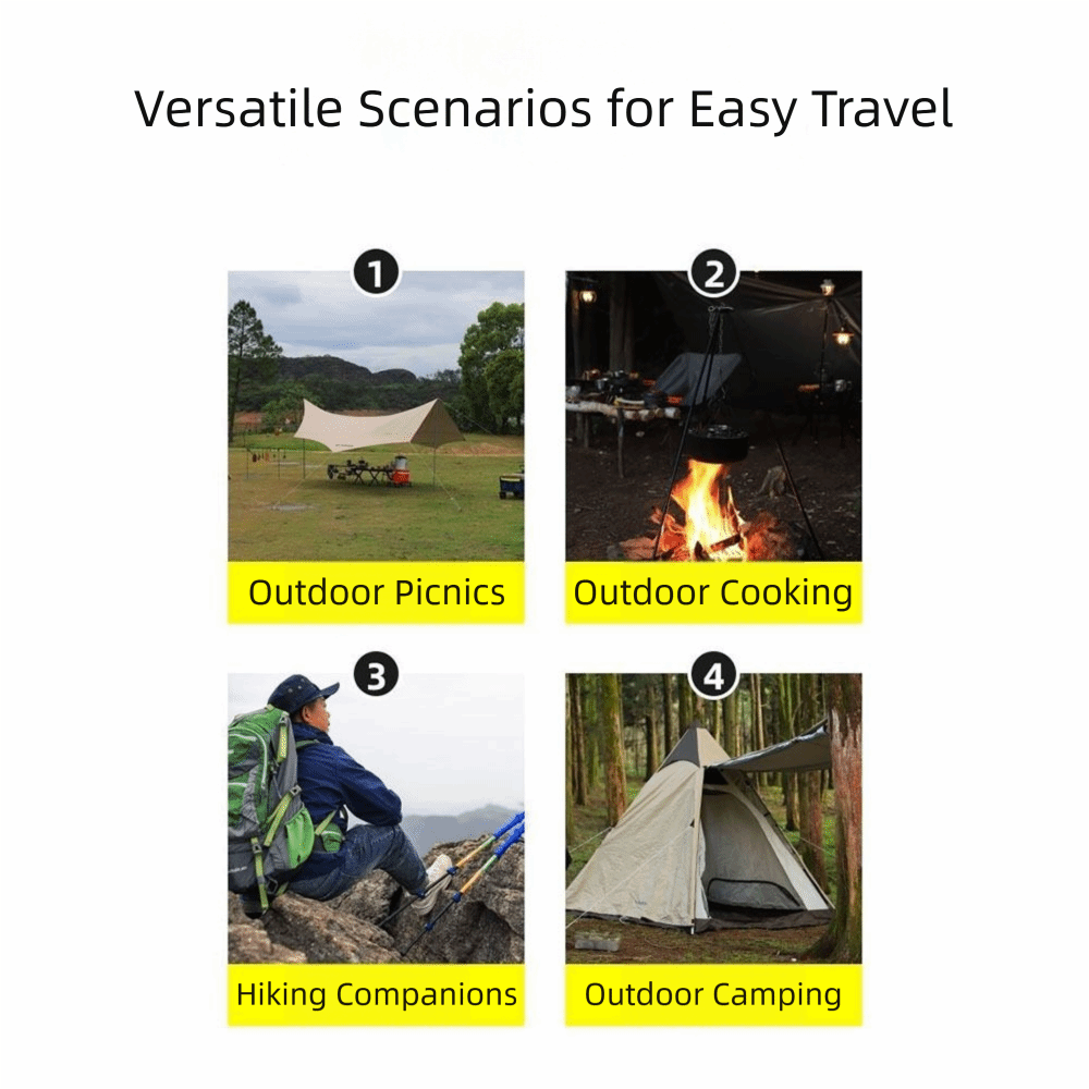 Portable Camping Tripod Adjust - đánh giá và giá Camping Cooking Pot Tripod