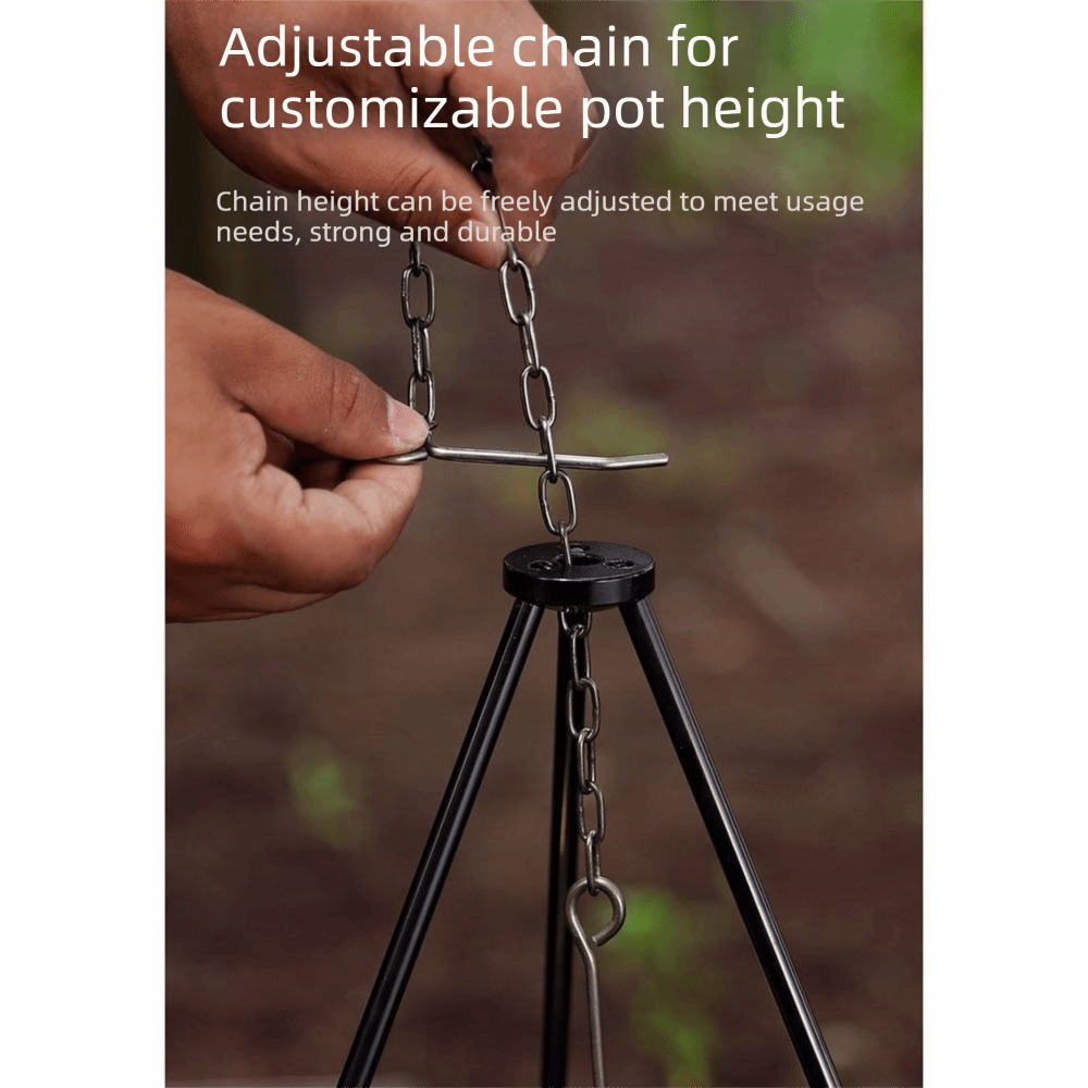 Portable Camping Tripod Adjust - đánh giá và giá Camping Cooking Pot Tripod